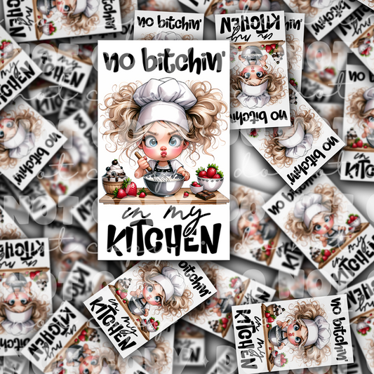 DC 1758 - No bitchin in my kitchen Die Cut Sticker
