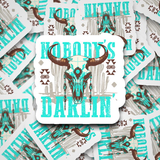 dc464 Nobodys darlin Die cut sticker 3-5 Business Day TAT