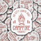 DS 3016 - No City Lights Just Campfire Nights Die Cut sticker