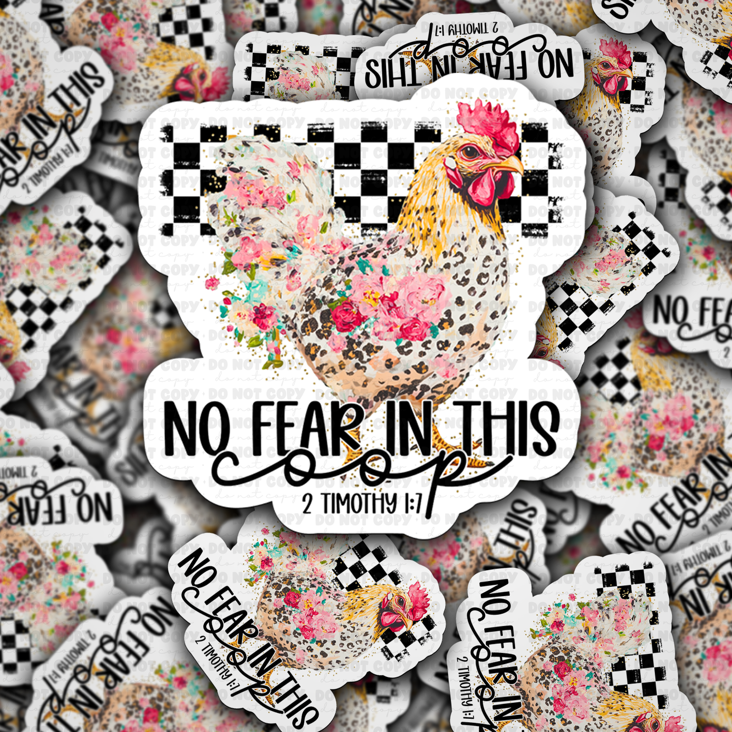 DC 1731 - No fear in this coop Die Cut Sticker