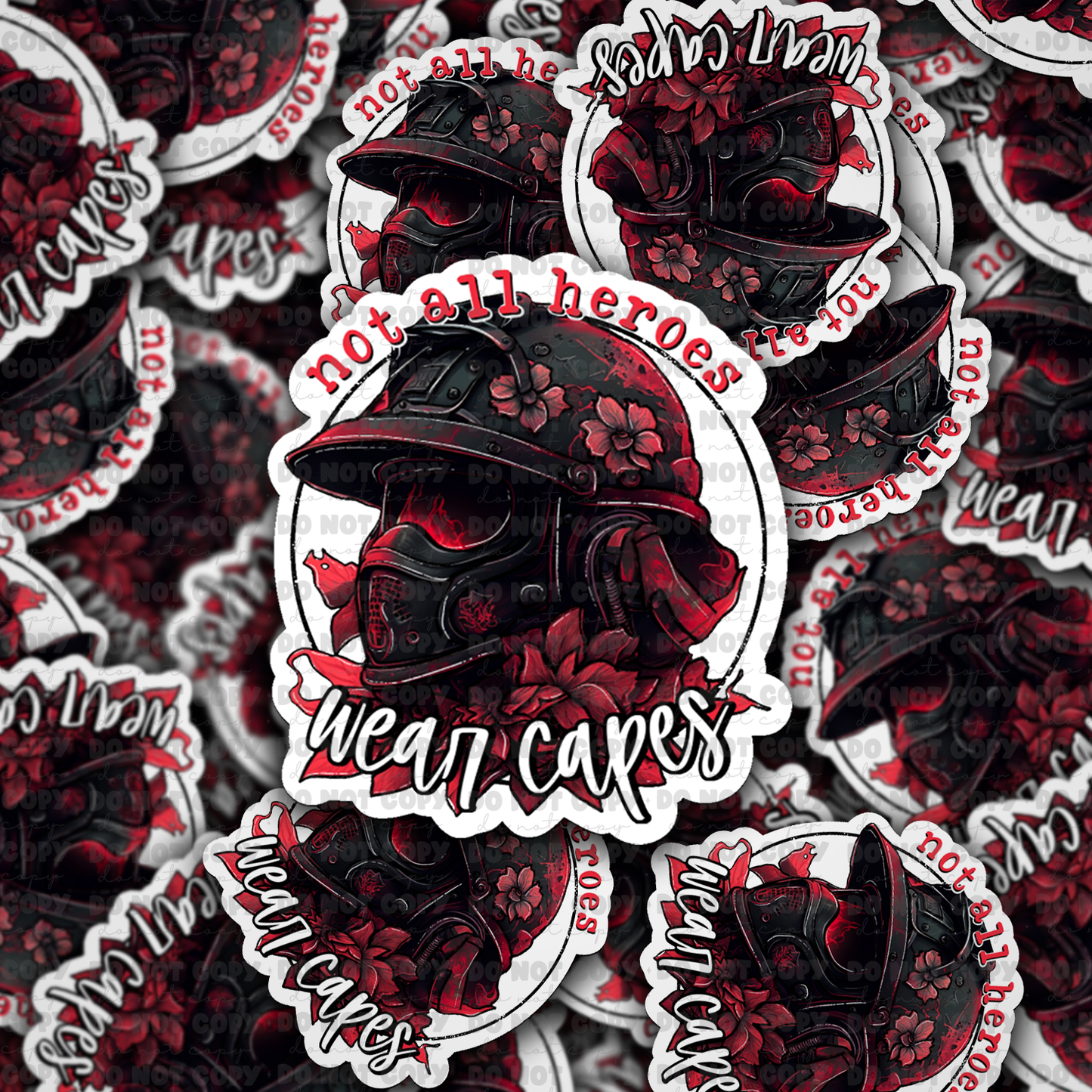 Firefighter Die cut sticker 3-5 Business Day TAT