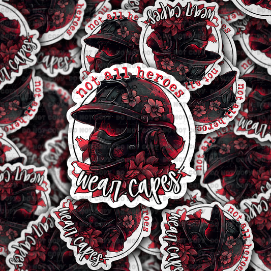 Firefighter Die cut sticker 3-5 Business Day TAT