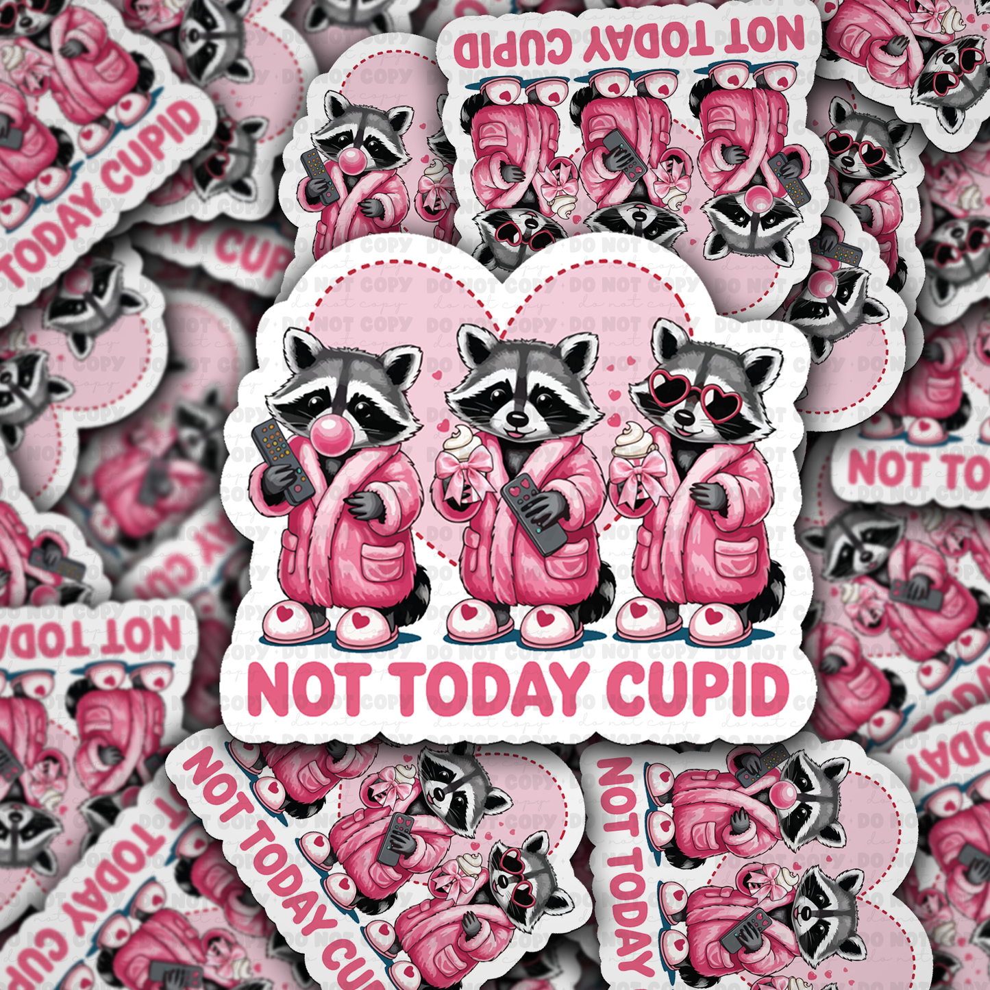 DS - 2538 Not today cupid Die Cut Sticker