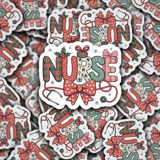 DC 2131 - Nurse Christmas Die Cut Sticker