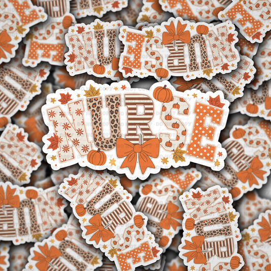 DC 2132 - Nurse Fall Die Cut Sticker