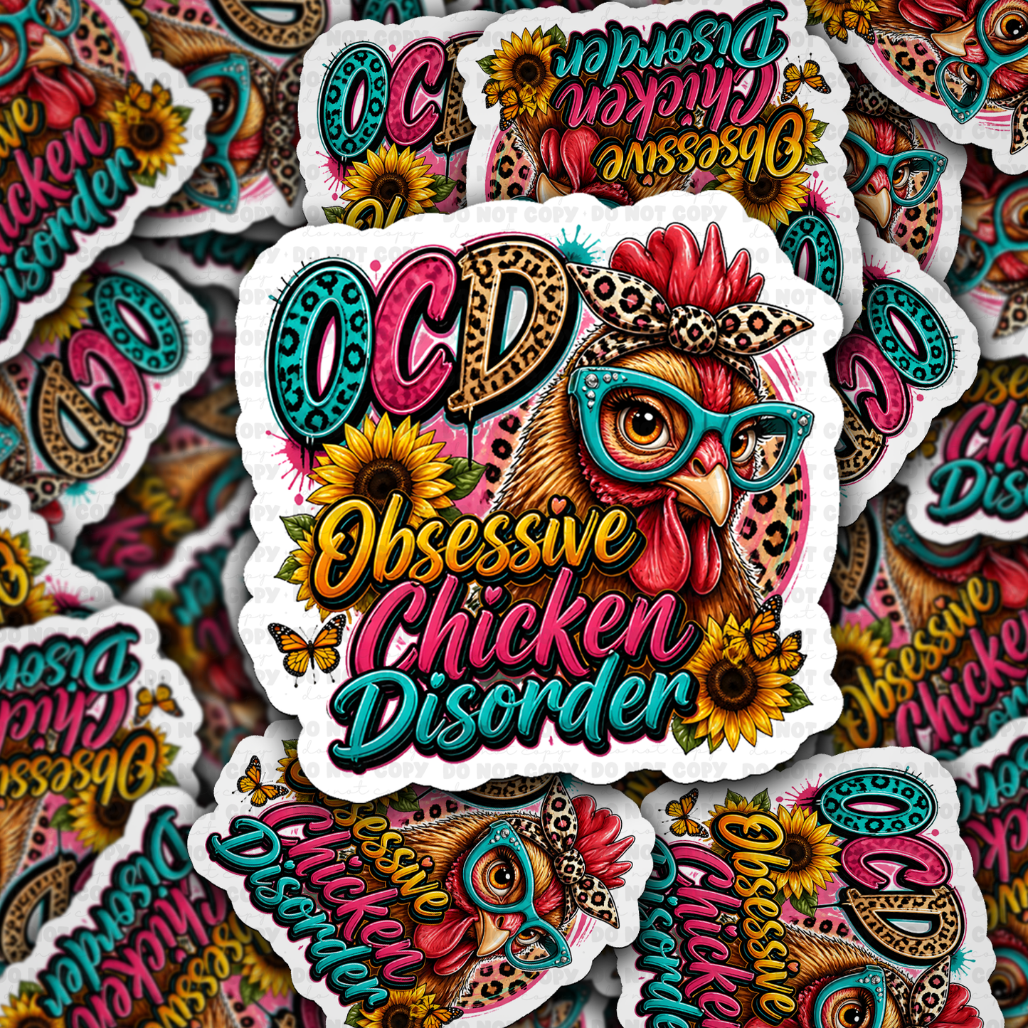 DS 3158 - Ocd Die Cut sticker