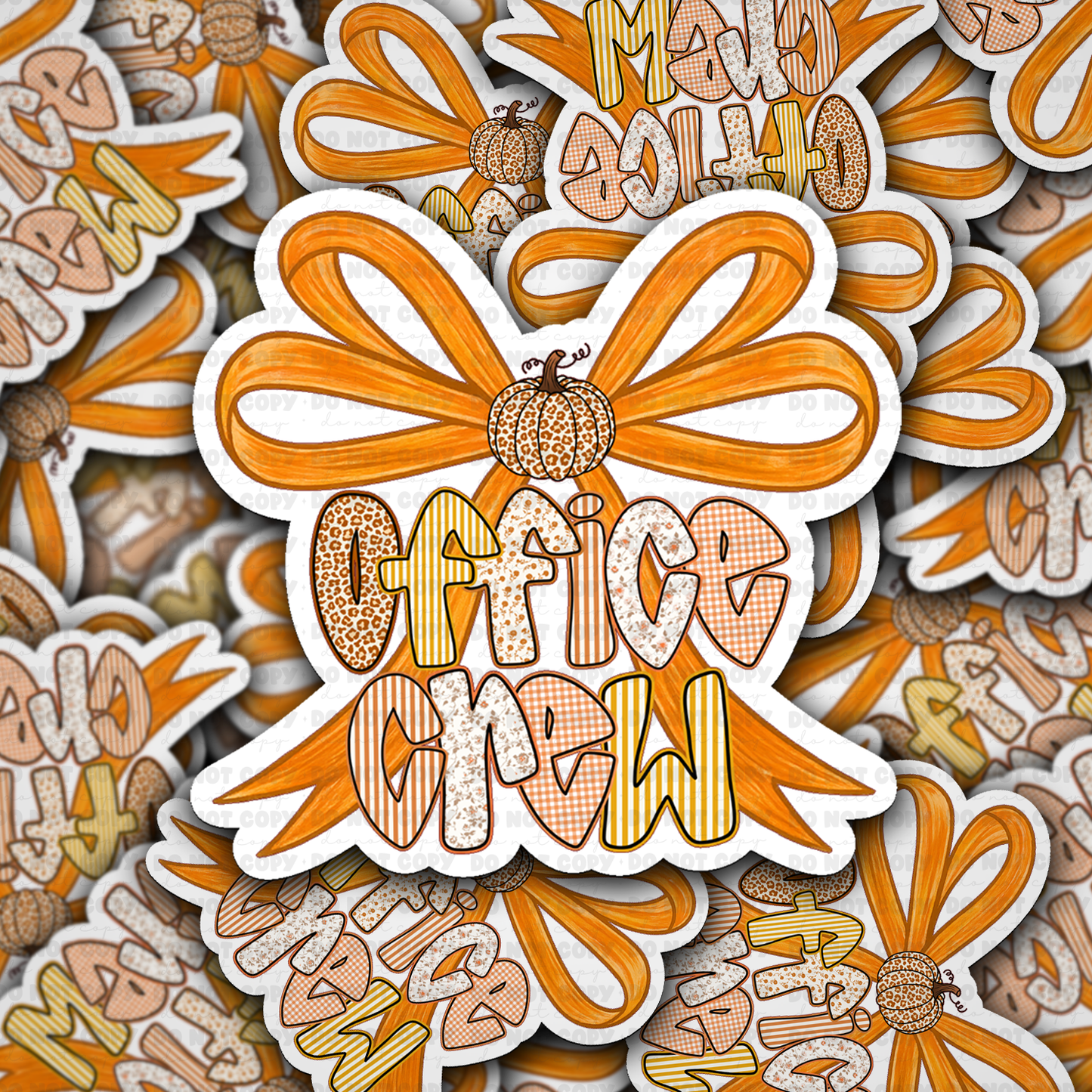 DC 2172 - Office crew fall Die Cut Sticker