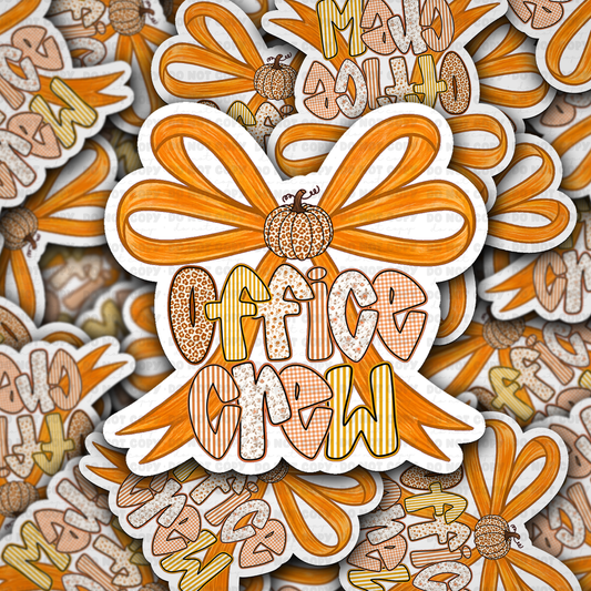 DC 2172 - Office crew fall Die Cut Sticker