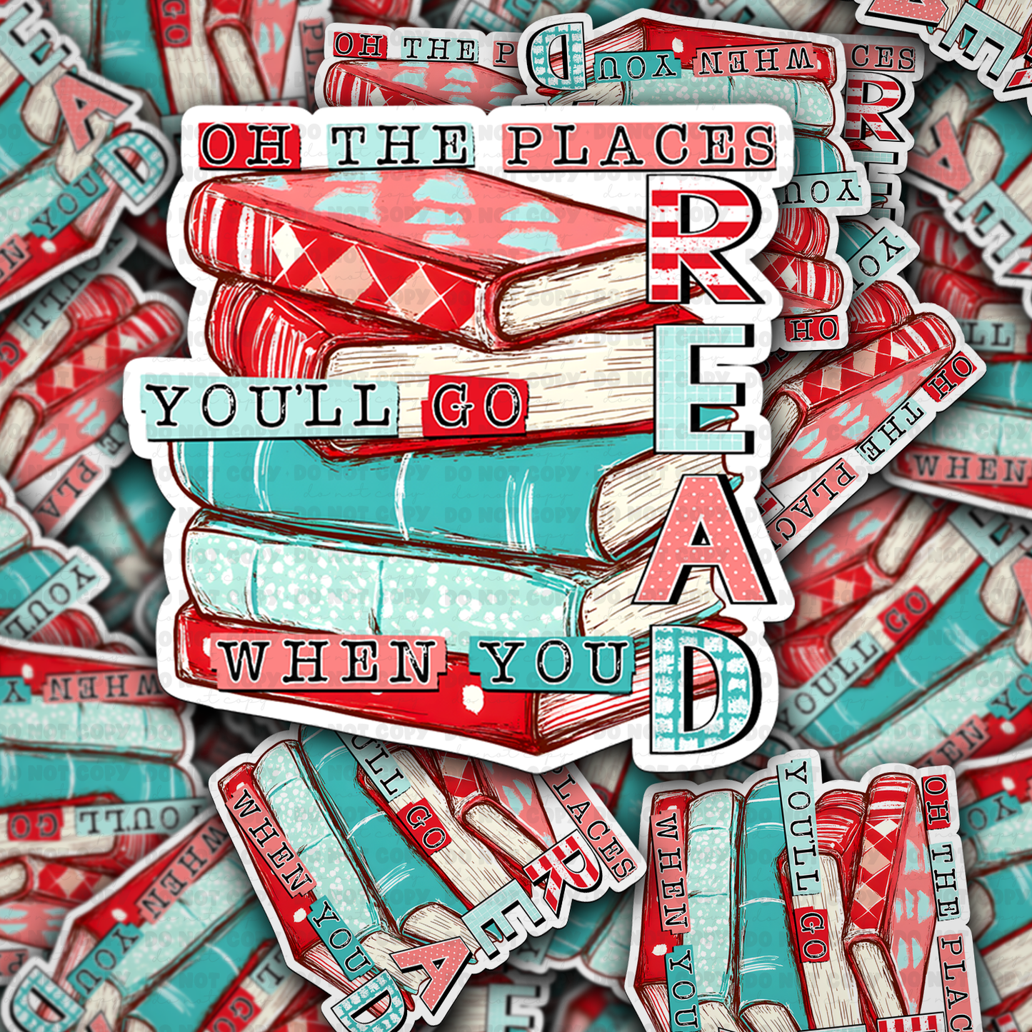 DC 1516 - Oh the places die cut sticker