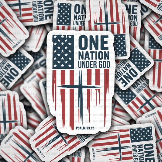 DS 3101 - One Nation Die Cut sticker