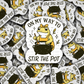 DC 2060 - On my way to stir the pot frog Die Cut Sticker