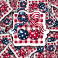 DS 2981 - American cherry bow Die Cut sticker