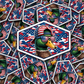 DS 2944- 4th of July Duck Die Cut sticker