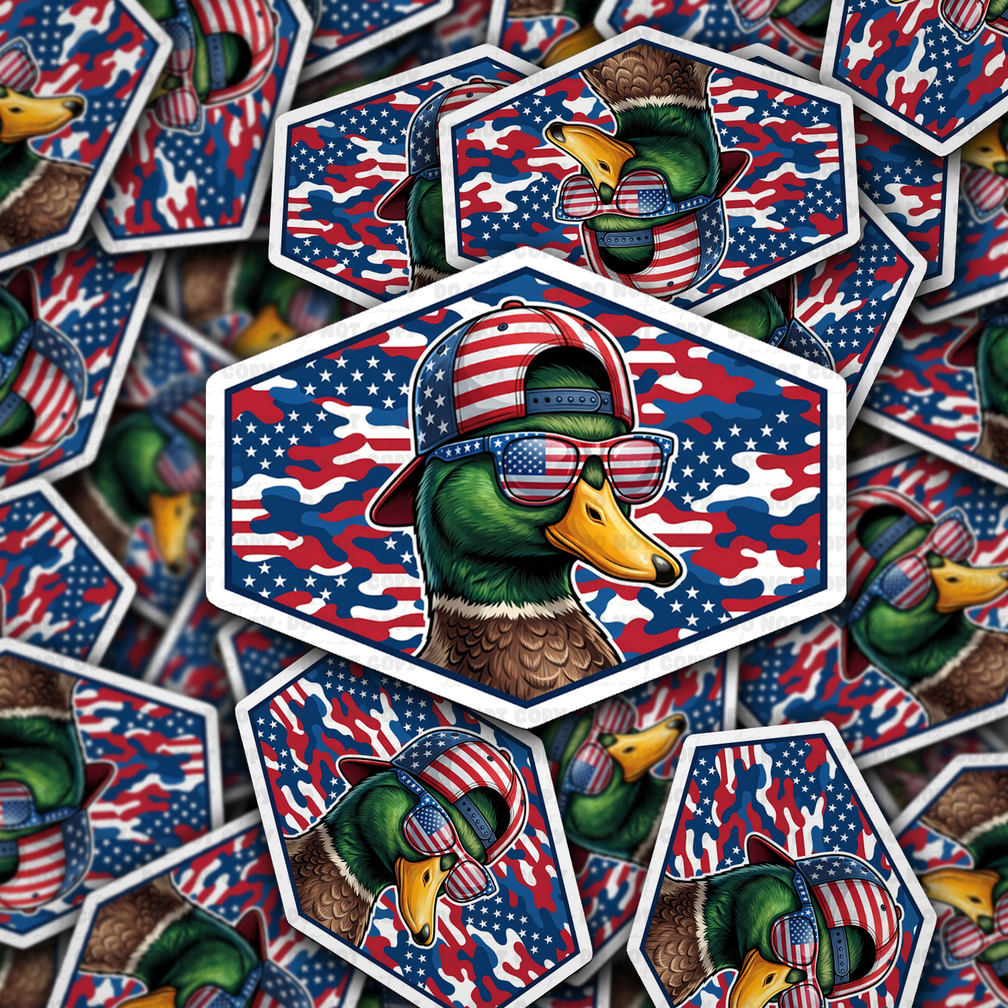 DS 2944- 4th of July Duck Die Cut sticker