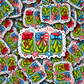 DC 1920 - Fourth of July pickles Die Cut Sticker