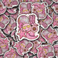 DC 1797 - Pink cowgirl Die Cut Sticker
