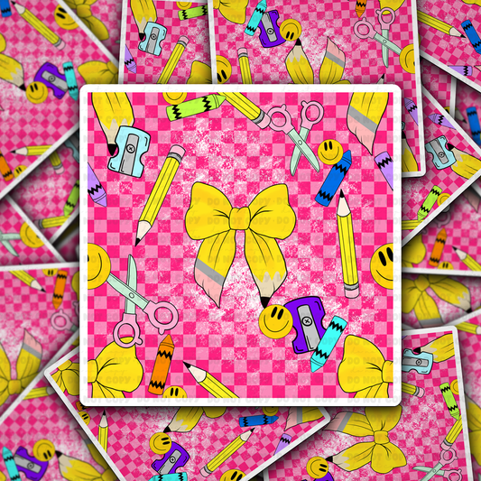 DS 3306 - Pink Pencil Die Cut sticker