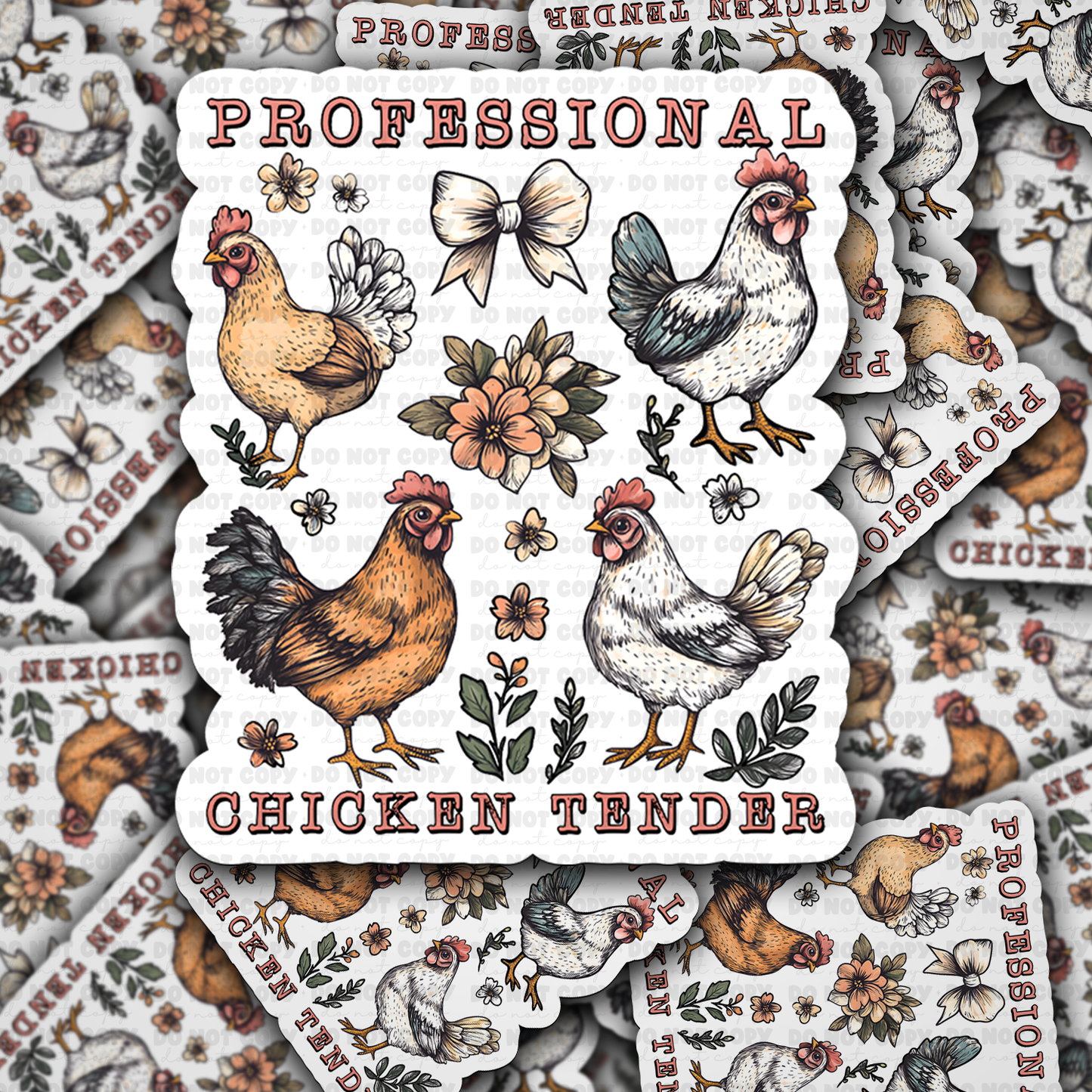 DC 1497 - Professional chicken tender die cut sticker