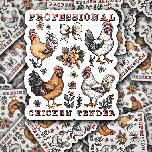 DC 1497 - Professional chicken tender die cut sticker