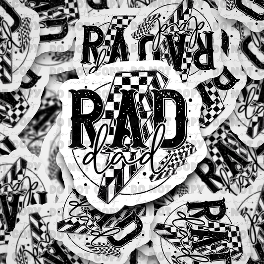 Rad Dad Die cut sticker 3-5 Business Day TA