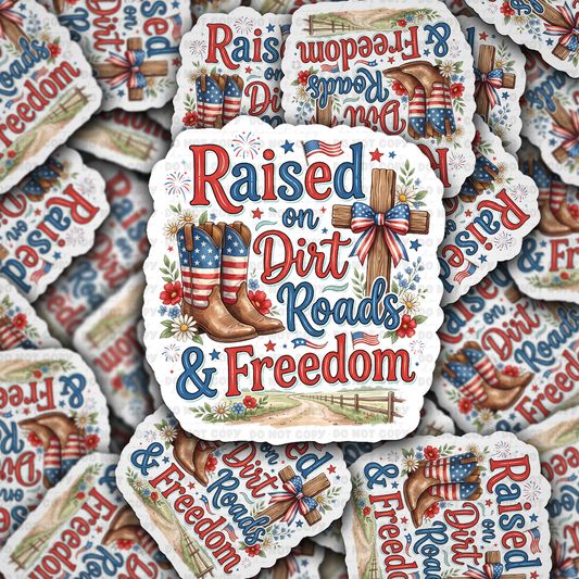 DS 2986 - Raised on dirt roads Die Cut sticker
