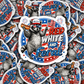 DS 3033 - Red, White, and Feral Die Cut sticker