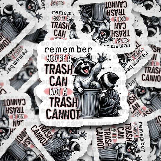 DC571 Remember you're a trash Die cut sticker 3-5 Business Day TAT