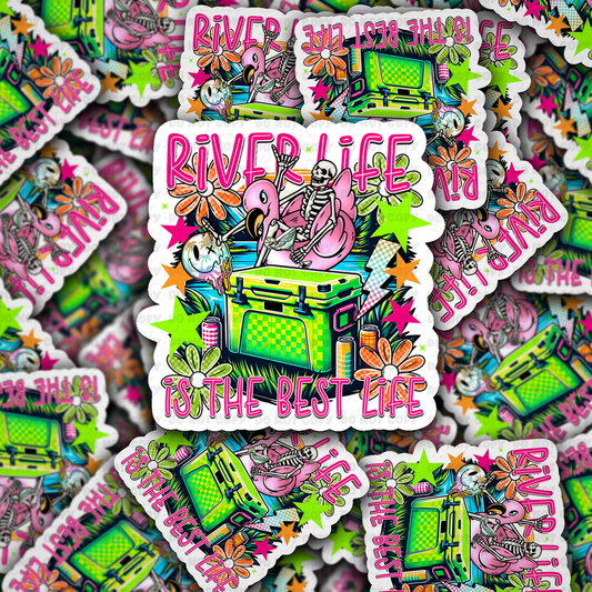 DC 1957 - River life is the best life Die Cut Sticker