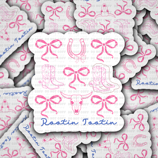 DS 2815 - Rootin tootin Die Cut sticker