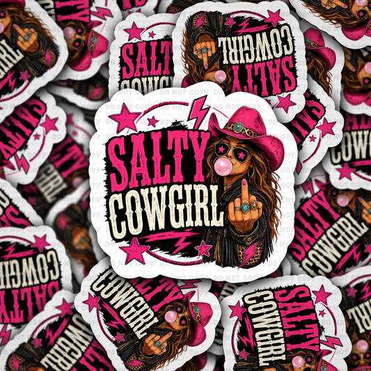 DS 3064 - Salty Cowgirl Die Cut sticker