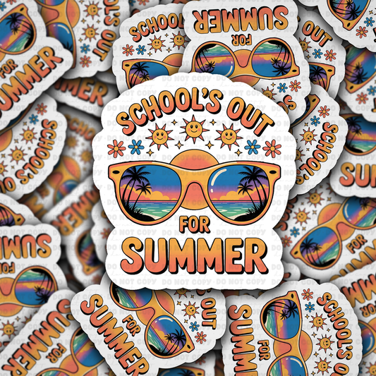 DS 2947- Schools out for summer Die Cut sticker