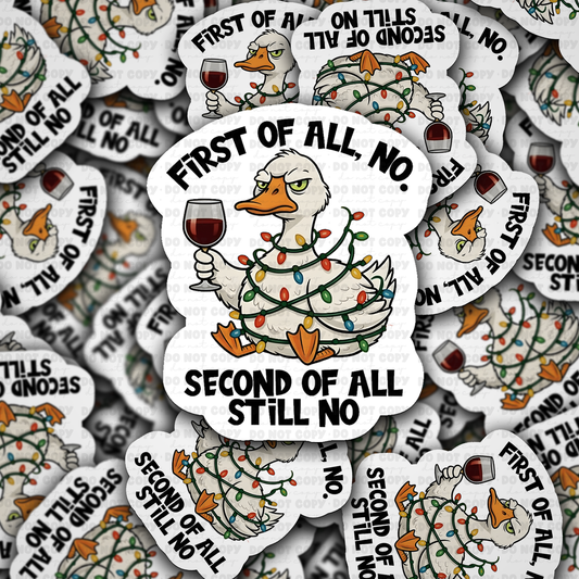 DC 2220 - First of all no, Second of all still no Die Cut Sticker