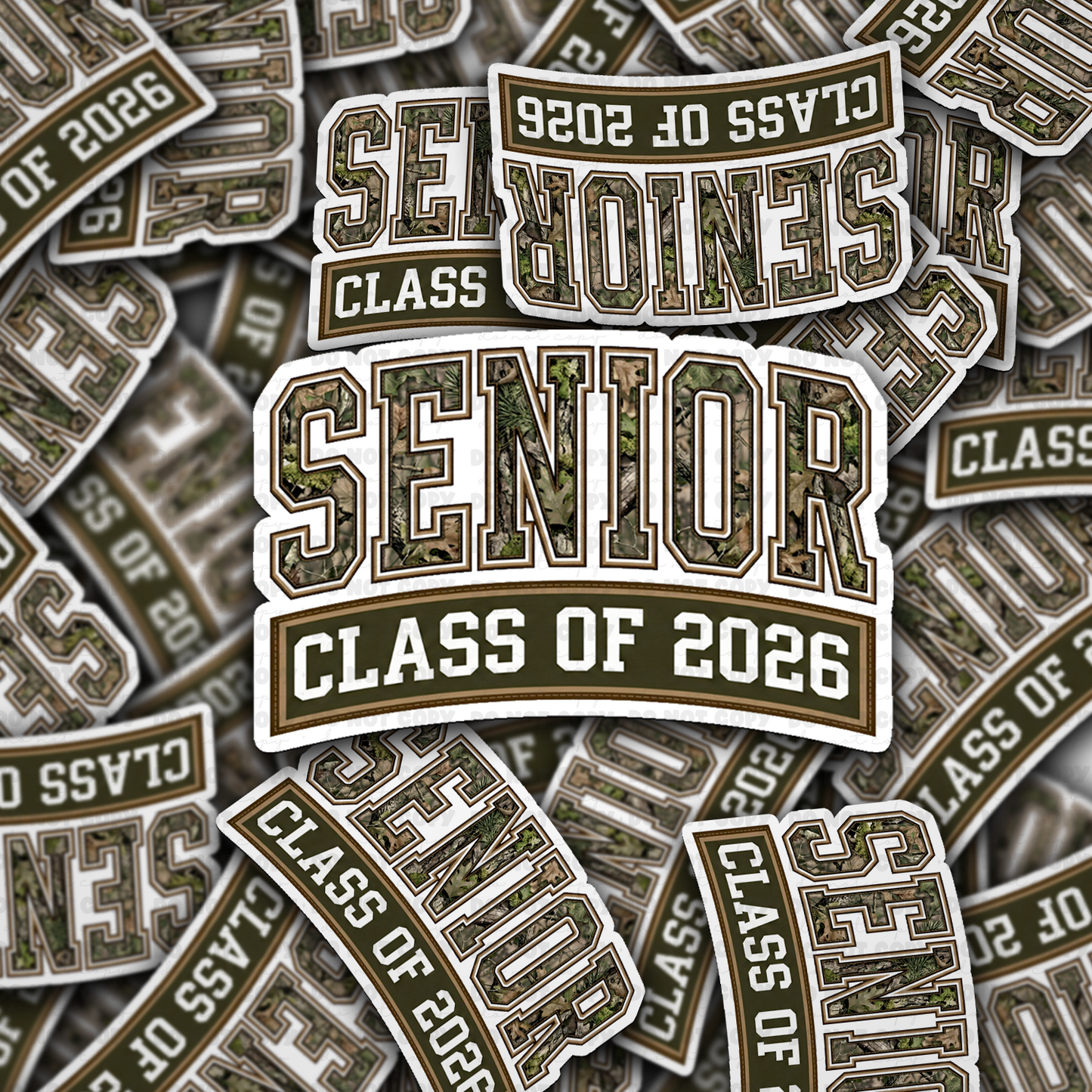 DS 2723 - Senior 2026 camo Die Cut sticker