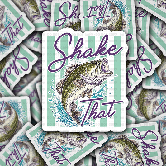 DS 2990 - Shake that fish Die Cut sticker