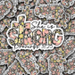 DC 1498 - She is strong die cut sticker