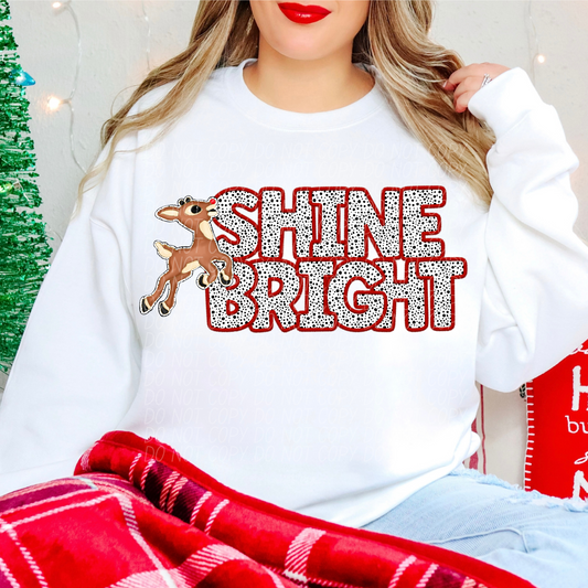 4819 Shine bright with reindeer *DREAM TRANSFER* DTF