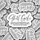 DS 2948- Short girls Die Cut sticker