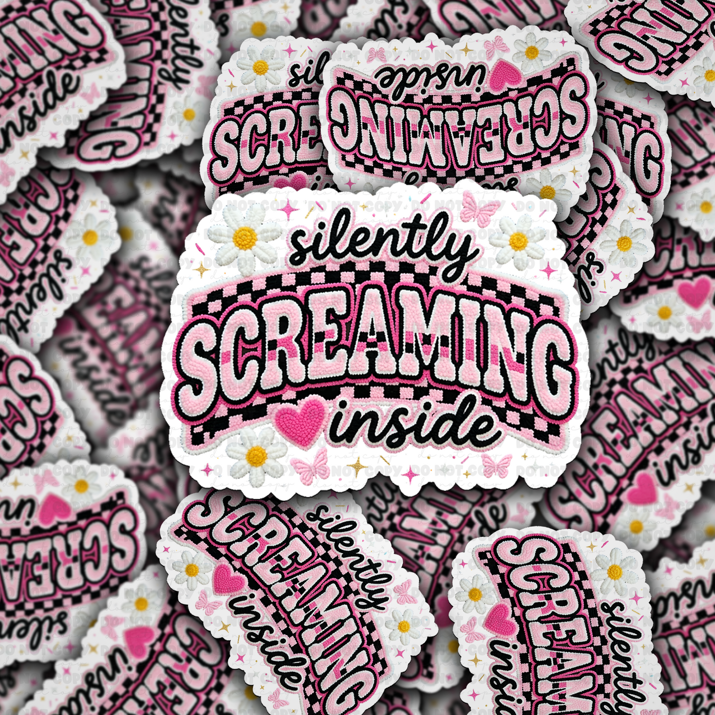 DS 3258 - Silently screaming Die Cut sticker