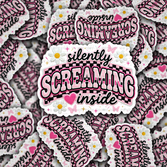 DS 3258 - Silently screaming Die Cut sticker