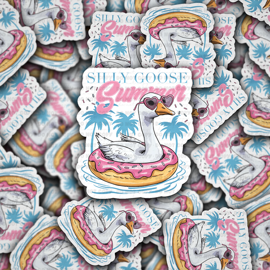 DC 1789 - Silly goose summer Die Cut Sticker