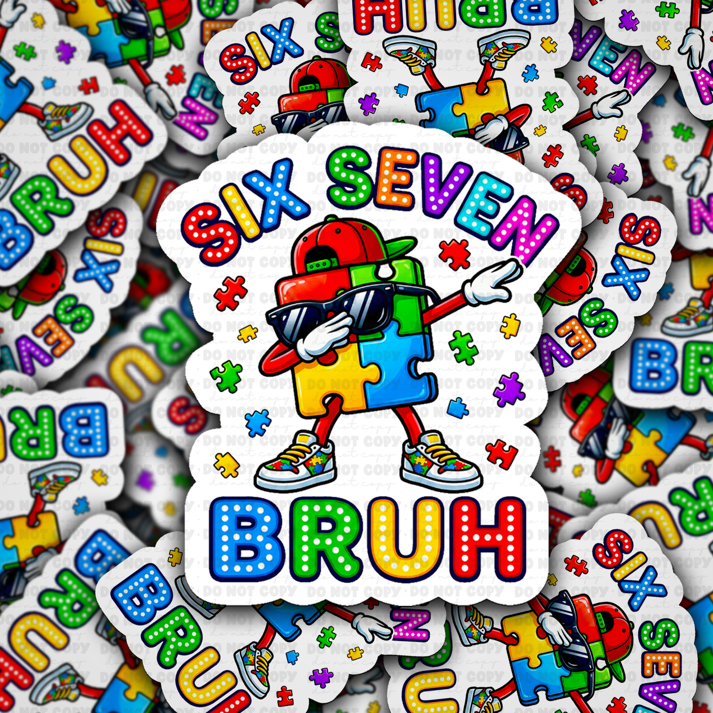 DS 2724 - Six seven bruh Die Cut sticker