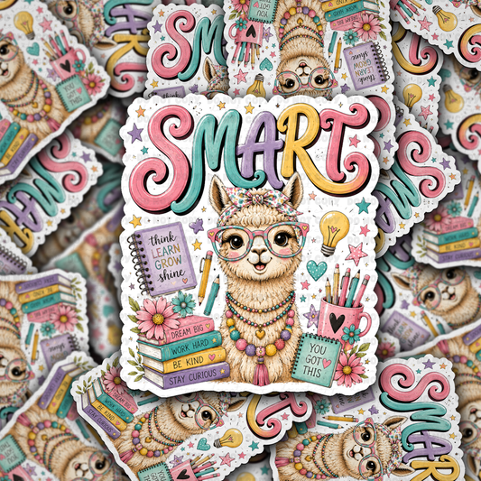 DS 3233 - Smart Lama Die Cut sticker