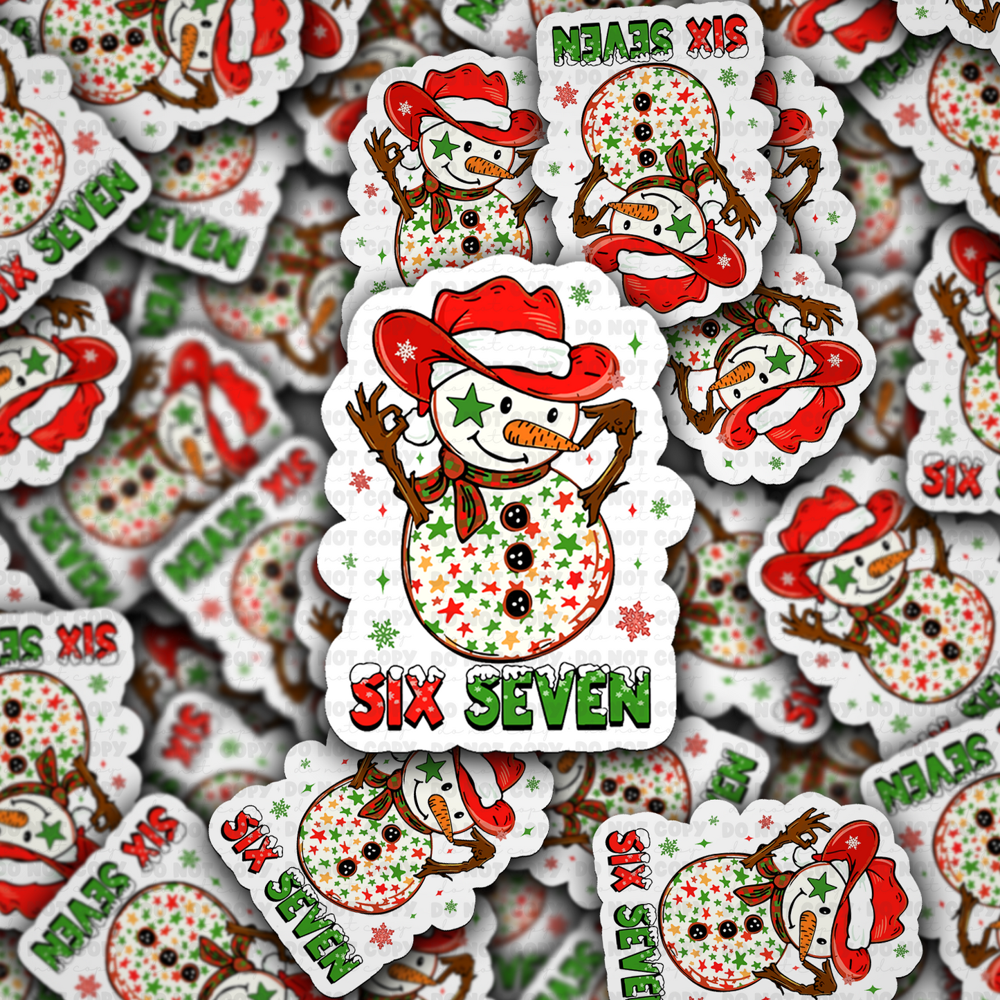 DC 2233 - Snowman 6 7 Die Cut Sticker