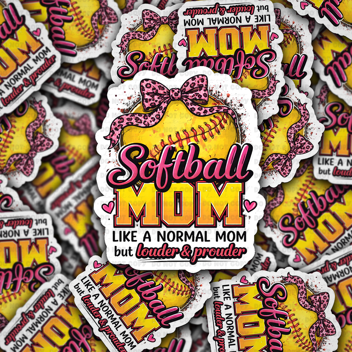 DS 2777  - Softball mom Die Cut sticker