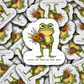 DS 3342 - Sorry for what my face said frog Die Cut sticker