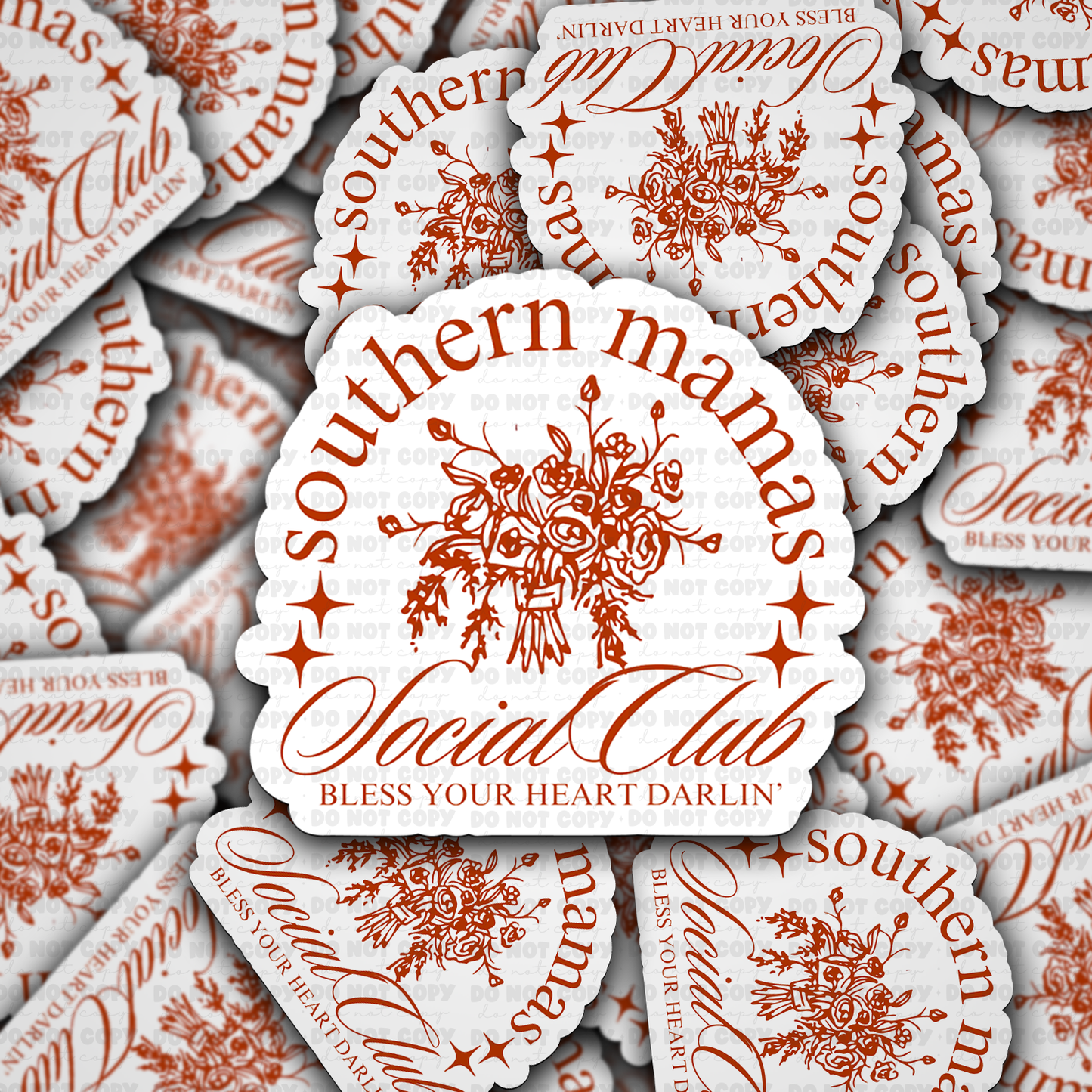 DC 1470 - Southern mamas social club die cut sticker