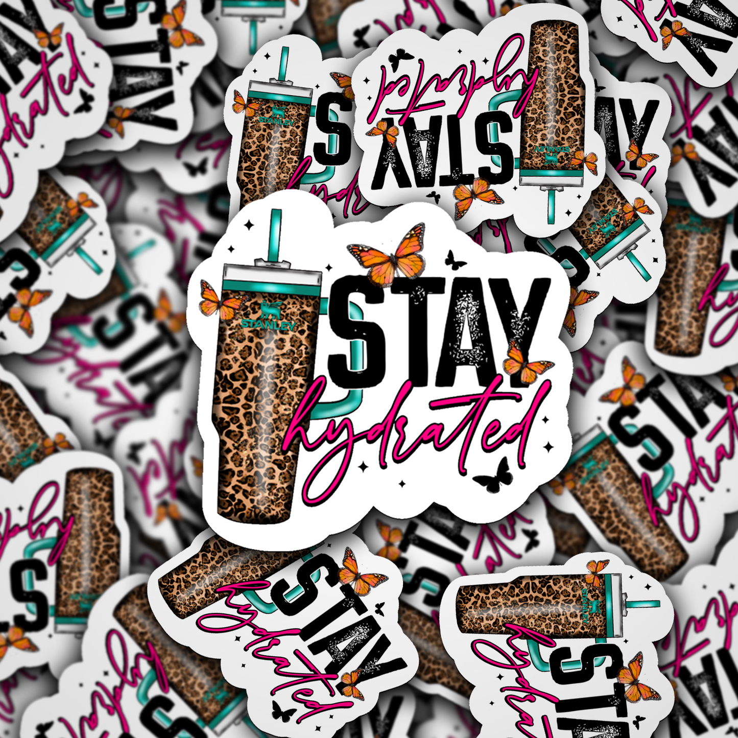 DC534 Stay Hydrated Die cut sticker 3-5 Business Day TAT