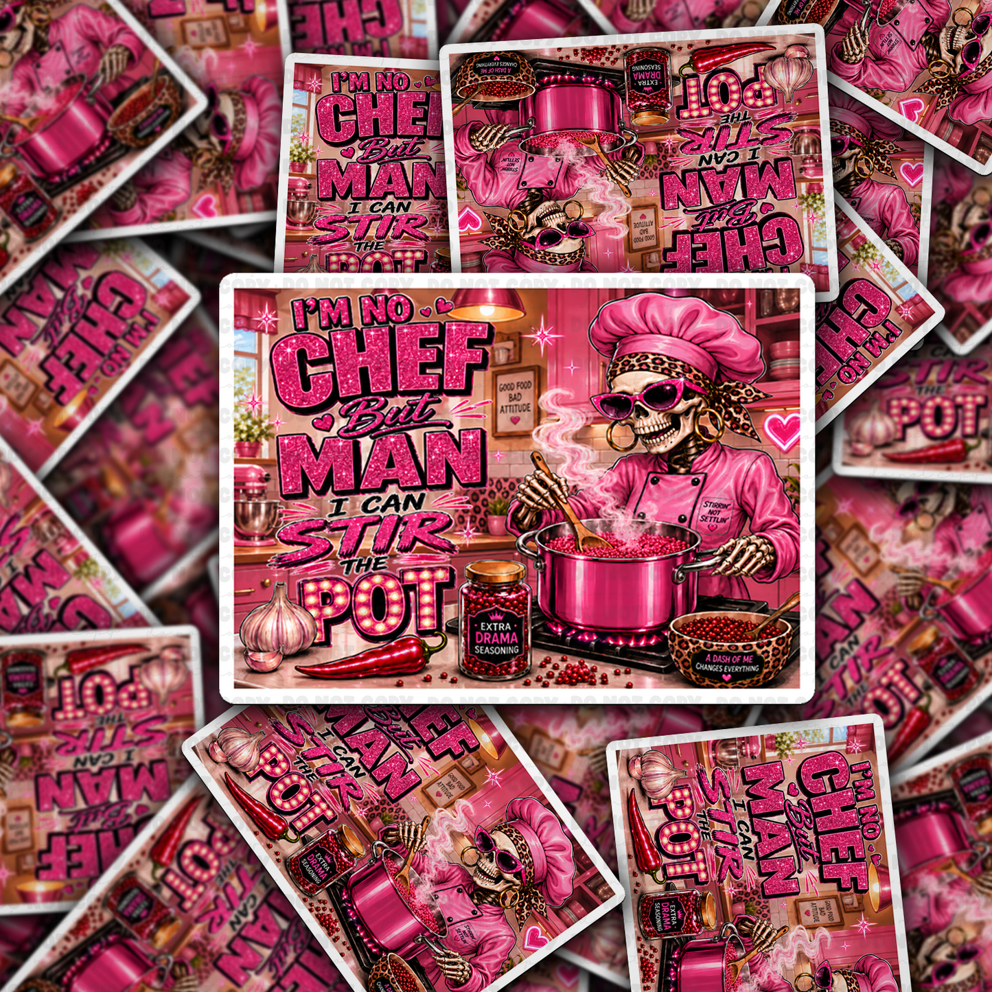 DS 3343 - I'm no chef but I can stir the pot Die Cut sticker