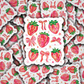DC 1942 - Strawberries with bows Die Cut Sticker