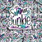 DC 1771  - Summer junkie Die Cut Sticker